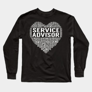 Service Advisor Heart Long Sleeve T-Shirt